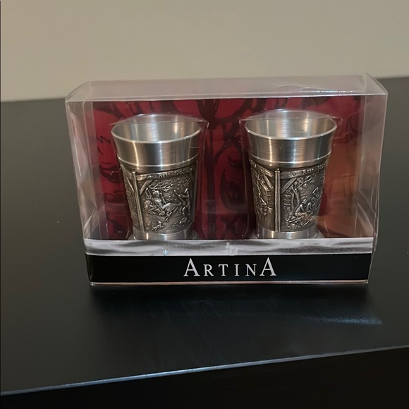 Artina Pewter Shot Glass Set-new in box! - Picture 1 of 7